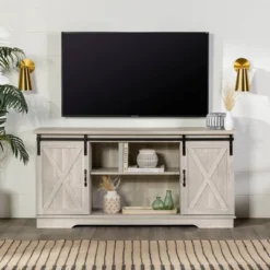 Modern Transitional Sliding Barndoor TV Stand For TVs Up To 65"- Saracina Home -Furniture Store GUEST 3a33cfae 753c 49d5 b93b f8ed8ea1c772