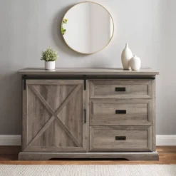Orson Transitional Sliding X Barn Door Sideboard With 3 Drawers - Saracina Home -Furniture Store GUEST 3bb5de36 fc83 43c2 8cc9 cc5e886e592b
