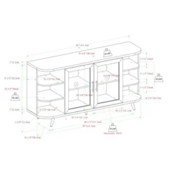 Mid-Century Modern Glass Double Door Curved Sideboard - Saracina Home -Furniture Store GUEST 3bc9d676 3c02 4615 ba58 619cf80bbb8d