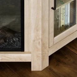 Glass Door Electric Fireplace Corner TV Stand For TVs Up To 50" - Saracina Home -Furniture Store GUEST 3f416d2b 5d85 4796 804e fa0ed62fa98b