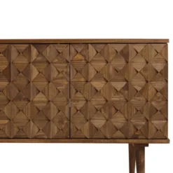 58" Modern Boho Solid Pine Wood Closed Storage Sideboard Brown - Saracina Home -Furniture Store GUEST 3f5ad738 07e1 44ad b9a8 8a784a6a558f