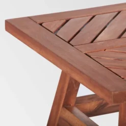 Slatted Chevron Acacia Wood Patio Side Table - Saracina Home -Furniture Store GUEST 405dd1a7 7fc5 41a0 9c36 7e6de1a864e0