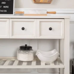 48" Farmhouse Solid Wood 2 Drawer Buffet White - Saracina Home -Furniture Store GUEST 4072e9fb 834f 40c9 bb46 3cbe1815eaad