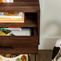 Amal Modern Single Drawer Hairpin Leg Nightstand - Saracina Home -Furniture Store GUEST 40c3e588 7762 4a1f ae19 3cbe68902f1e