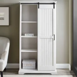 Owens Farmhouse Sliding Barn Door Storage Hutch - Saracina Home -Furniture Store GUEST 40dd9cf3 8266 4c0b 8bbd d8802901b297