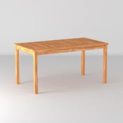 Acacia Wood Patio Simple Rectangle Dining Table - Saracina Home -Furniture Store GUEST 41cb3b6b f156 4573 ae51 8279af59f2cc