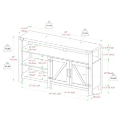 2 Door Farmhouse Highboy TV Stand For TVs Up To 65" Gray Wash - Saracina Home -Furniture Store GUEST 4309783e 224a 484b ab00 a5bad286ba8e