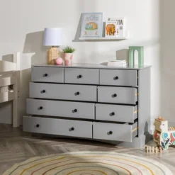 Lauren Classic Transitional 9 Drawer Dresser Storage - Saracina Home -Furniture Store GUEST 44c8d096 3ab9 4901 a314 1cf32de748a9