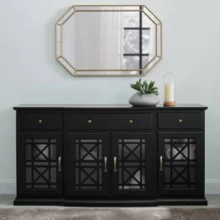 Selma Transitional 3 Tiered Ornate Fretwork Door Sideboard - Saracina Home -Furniture Store GUEST 4519c326 0c14 46d5 9b96 b5972325bc64