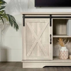 Modern Transitional Sliding Barndoor TV Stand For TVs Up To 65"- Saracina Home -Furniture Store GUEST 45b08206 71d0 4c78 8e78 8a18f861410c