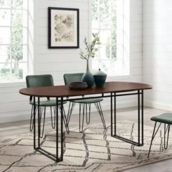 71" Phyllis Modern Drop Leaf Dining Table Walnut - Saracina Home -Furniture Store GUEST 45f0b8e9 d1c4 4c13 8c1b b1c57c6922e3