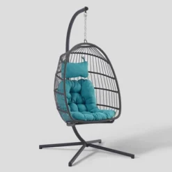 Toluca Hanging Outdoor Boho Egg Chair With Cushion - Saracina Home -Furniture Store GUEST 462e2db3 7851 4b55 bb1f 67b61b58991b