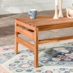 Outdoor Acacia Wood Slatted Coffee Table - Saracina Home -Furniture Store GUEST 463b26e4 0c83 462c b332 f7f4d7ebe597