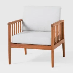 Saracina Home Modern Boho Eucalyptus Outdoor Spindle Arm Chair With Cushions -Furniture Store GUEST 474a5810 5cd6 4a23 9ec6 e52a3c70fd21