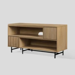 Modern Reeded Door Extendable TV Stand For TVs Up To 50" - Saracina Home -Furniture Store GUEST 477dbe29 17b9 4045 b470 35d21aade85d