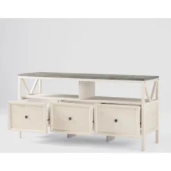 Farmhouse 3 Drawer Wood TV Stand For TVs Up To 65" - Saracina Home -Furniture Store GUEST 47fafb98 b85e 468b 9df3 9537ab731ccb