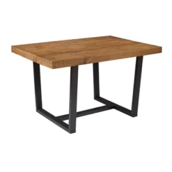 52" Modern Farmhouse Solid Wood Distressed Plank Top Dining Table - Saracina Home -Furniture Store GUEST 4d191e81 4a83 4d71 bdcf a714caff4e6f