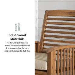 2pk Acacia Wood Patio Chairs With Cushions - Saracina Home -Furniture Store GUEST 4d7dfc00 8c10 41d6 abba af6ec69a3130