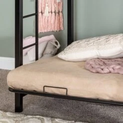 Twin Over Futon Analise Metal Bunk Bed Black - Saracina Home -Furniture Store GUEST 4db845de 3eb4 4634 9541 19c0829da1dc