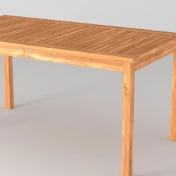 Acacia Wood Patio Simple Rectangle Dining Table - Saracina Home -Furniture Store GUEST 4eb54ced 4563 442b 906d 334570edae50