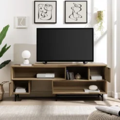 Modern Reeded Door Extendable TV Stand For TVs Up To 50" - Saracina Home -Furniture Store GUEST 4ec78b70 4c65 40cb ac6e 350b0e995cb0