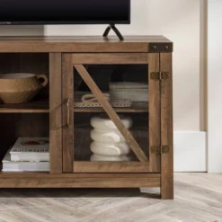 Clarabelle Transitional Glass Barn Door TV Stand For TVs Up To 65" - Saracina Home 26 Clarabelle Transitional Glass Barn Door TV Stand For TVs Up To 65" - Saracina Home -Furniture Store GUEST 4fbc4549 f993 4f5d 8eae 30310081382f