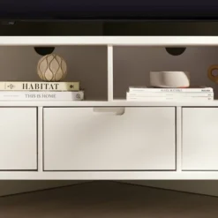 Cara Mid-Century Modern 3 Drawer Corner TV Stand For TVs Up To 58" - Saracina Home -Furniture Store GUEST 4fd87e73 4820 481c 992e dd4b9bda1b48