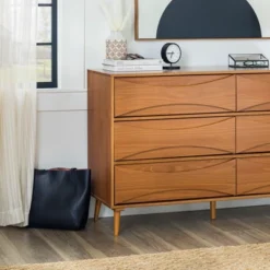 Mid-Century Modern Contoured 6 Drawer Dresser - Saracina Home -Furniture Store GUEST 502a0f6b a828 4a2b ae1f 4f7873dba996