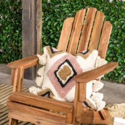 Genovia Transitional Acacia Wood Outdoor Adirondack Chair - Saracina Home -Furniture Store GUEST 507593cc e5be 4450 bdc5 50f5abc4b622