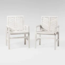 2pk Slatted Chevron Acacia Wood Patio Chairs - Saracina Home 29 2pk Slatted Chevron Acacia Wood Patio Chairs - Saracina Home -Furniture Store GUEST 5219a918 e4d9 4e78 859d 992c4cdae25d