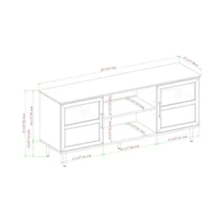 Modern Wood And Glass Door Console TV Stand For TVs Up To 65" - Saracina Home -Furniture Store GUEST 52e7aa4d e976 48f1 bc3d adce19001125