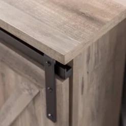 Robinson Rustic Transitional Sliding Barn Door Corner TV Stand For TVs Up To 58" - Saracina Home -Furniture Store GUEST 532d90b0 fc0b 44f6 8ab1 bed1386fd216