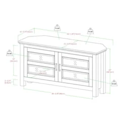 Modern 2 Glass Door Corner TV Stand For TVs Up To 50" Black - Saracina Home -Furniture Store GUEST 544f0bb1 8ee4 4990 a209 7eb4c58a41f0
