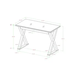 Glass Top Writing Desk With Drawer - Saracina Home -Furniture Store GUEST 5456d748 0554 4df0 9f07 0694262f7d0c