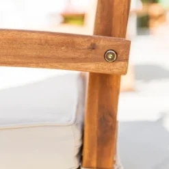 Acacia Wood X-Back Love Seat With Cushions Brown - Saracina Home -Furniture Store GUEST 55ed72cc a28a 447d 9d4f 8282777f0da0