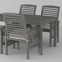 Ravenscroft 5pc Acacia Wood Patio Dining Set - Saracina Home -Furniture Store GUEST 562b601f 52b4 46cd 927d 6cc0ab063c4e