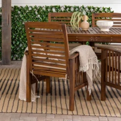 Ravenscroft 5pc Acacia Wood Patio Dining Set - Saracina Home -Furniture Store GUEST 57708ee1 9268 42b8 8dd9 1171a30191af