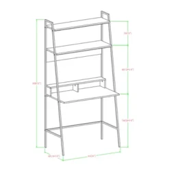 36" Writing Desk With Open Storage Ladder Bookshelf - Saracina Home -Furniture Store GUEST 57892fcd 555d 4b9c a414 11a241c58962