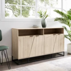 58" 4 Door Contemporary Storage Console Sideboard - Saracina Home -Furniture Store GUEST 58d41592 d3ac 41fc a629 65bde0316ec4
