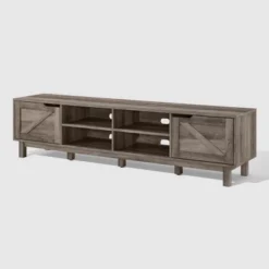 Modern Rustic 2 Door Storage TV Stand For TVs Up To 80" - Saracina Home -Furniture Store GUEST 58d9a384 e62b 4e25 93a3 444225e5dccd