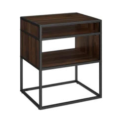 Modern Wood And Metal Side Table With Open Storage - Saracina Home -Furniture Store GUEST 59b6bfa8 aa62 4459 a7e5 2a7a7d215dbf