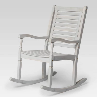 Bamberg Transitional Acacia Wood Outdoor Rocking Chair - Saracina Home 10 Bamberg Transitional Acacia Wood Outdoor Rocking Chair - Saracina Home - Image 10