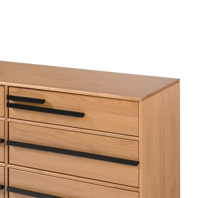 Modern 6 Drawer Double Dresser With Long Handles - Saracina Home 15 Modern 6 Drawer Double Dresser With Long Handles - Saracina Home - Image 15