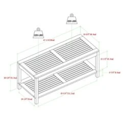 Ravenscroft Modern Boho Acacia Wood Slatted Outdoor Coffee Table With Lower Shelf - Saracina Home -Furniture Store GUEST 5b2b236e 6213 4f63 ab9e e41f3388efe9