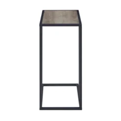 23" Modern Rectangle Two-Tone C Side Table With Metal Base - Saracina Home -Furniture Store GUEST 5bfa4338 4c50 438e 8f84 c70205739613