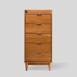 Mid-Century Modern Solid Wood 5 Drawer Chest Of Drawers - Saracina Home -Furniture Store GUEST 5e4385bd f55f 474e 8e71 1c6e45c84f05