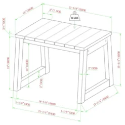 Saracina Home Modern Slatted Rectangle Outdoor Acacia Accent Table -Furniture Store GUEST 5f12d178 8bd0 4b80 8ea0 cb5e3c7d7163