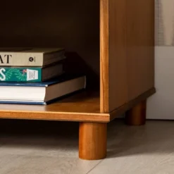 Set Of 2 Katie Transitional Tray Top 1 Drawer Solid Wood Nightstands Caramel - Saracina Home -Furniture Store GUEST 5f31facb f1d6 47eb 8183 c3bd65f1f462