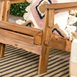 Genovia Transitional Acacia Wood Outdoor Adirondack Chair - Saracina Home -Furniture Store GUEST 60d413d6 0ef4 4722 84c8 62681699e910