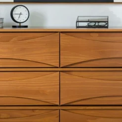 Mid-Century Modern Contoured 6 Drawer Dresser - Saracina Home -Furniture Store GUEST 61f25de7 0b62 4672 91e0 e130fd8e5839